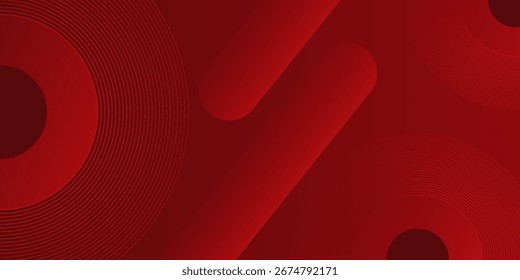 Fondo dulce rojo Abstractas. Formas luminosas geométricas. Moderno con líneas. Diseño de lujo futurista Reds.