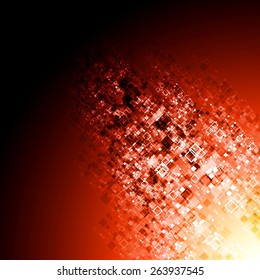 Abstract red tech background. Vector design