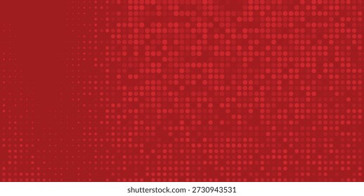 Abstract red tech finance background with pixel patterns and futuristic design elements. Business fintech background, ideal for web design, social media, marketing, presentations and creative