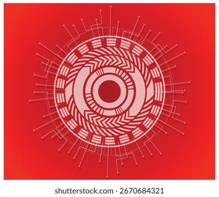 abstracto rojo Techno presentación de fondo de negocios