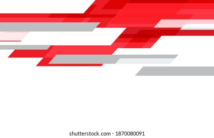 Abstract red technology geometric speed on white with blank space design modern futuristic background vector illustration.