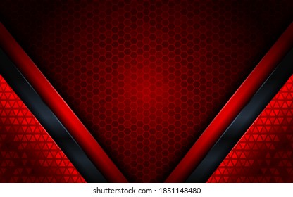 Abstract red technology modern background design.