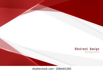 Abstract red template overlapping design with halftone template. Digital style of free space cover background. Illustration vector