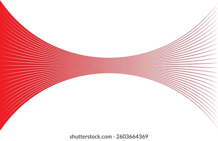 abstract red thin to thick hourglass line pattern suitable for background.
