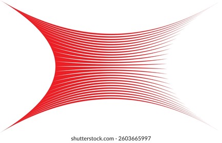 abstract red thin to thick inflate line pattern suitable for background.