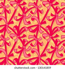 abstract red tied ribbon seamless isolated