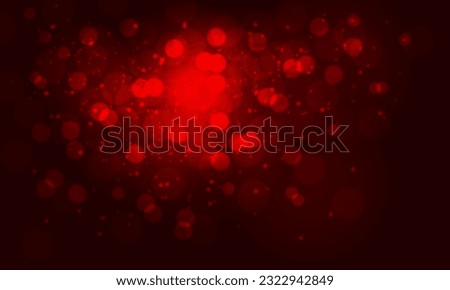 Abstract red tone bokeh blurred on night design background vector illustration.