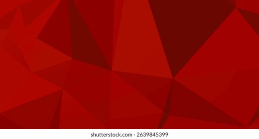 Abstract red tone polygon geometric design modern luxury background vector illustration.