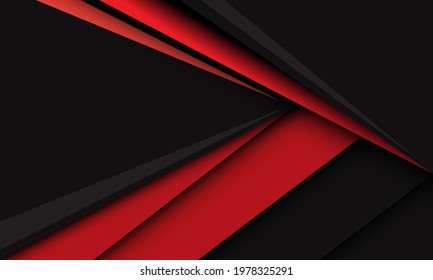 Abstract red triangle arrow speed direction on dark grey design modern futuristic creative background vector illustration.