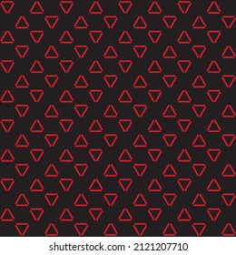 Abstract red triangle dots vector illustration Seamless pattern on black background design wallpaper.