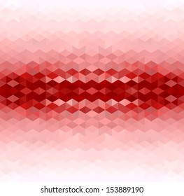 Abstract Red Triangle Geometrical Background. Pattern of Geometric Shapes. Colorful Mosaic Banner. Vector Illustration