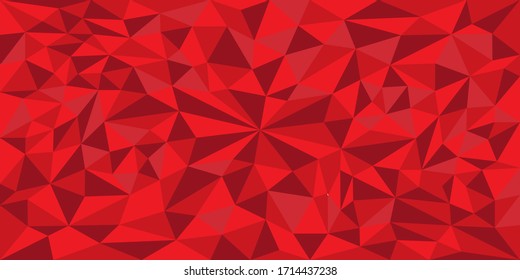Fondo geométrico del triángulo rojo abstracto, ilustración del vector