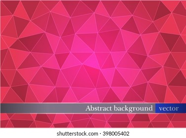 Abstract Red Triangle Geometrical Background, Vector Illustration
