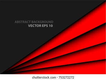 Abstract red triangle overlap on gray blank space for text place design modern futuristic background vector illustration.