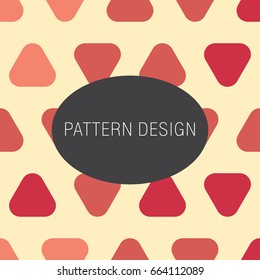 Abstract Red triangle pattern , seamless background , vector.