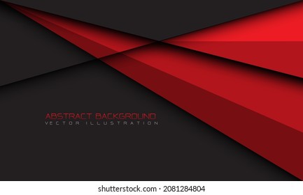 Resumen de la sombra del triángulo rojo geométrico en el diseño del espacio en blanco moderno ilustración del vector de fondo futurista.
