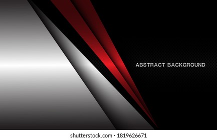 Abstract red triangle silver shadow dark circle mesh pattern design modern luxury futuristic background vector illustration.