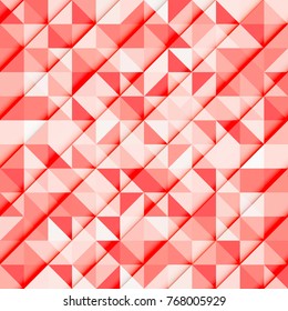 Abstract red triangle and square in red or orange color pattern, Vector illustration, copy space
