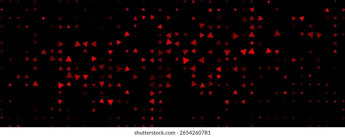 Abstract Red Triangles Arranged on a Black Background