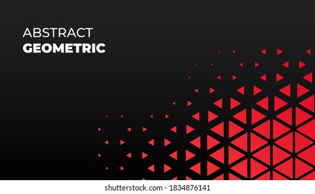 Abstract Red Triangular Geometric Pattern Background. Concept For Sport And Others. Vector Illustration.