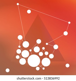 abstract red triangular shape for corporate identity graphic design