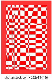 celda roja abstracta, ilustración vectorial