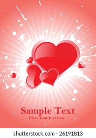 abstract red valentine grunge background