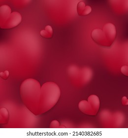 Abstract red Valentine's Day of pattern heart background. Well organized objects, each layer background. Illustration vector