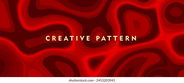 Abstract red vector background with colored spots. Modern futuristic pattern. Colorful texture for design. Contemporary bright color illustration for poster, design interior, cover design, banner.