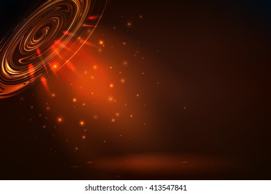 Abstract red vector background. Vector glowing light.