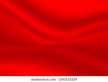 Abstract red vector background. Satin luxury cloth texture. Smooth elegant silk