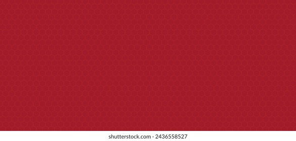 Abstract red vector banner with hexagon grid. Seamless pattern background