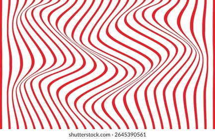 El patrón de onda de línea de Vertical roja abstracta se puede usar de fondo.