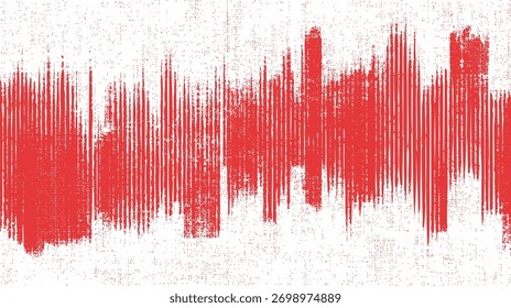 Abstrakte rote vertikale Linien und Punkte Muster auf weißem Hintergrund gestresste Textur Vektor
