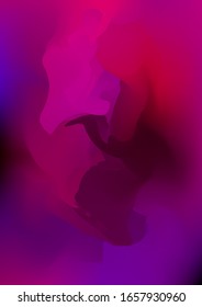 Abstract red and violet watercolor background, painted vector illustration like sea waves. Watercolor gradient pattern with thin wavy border lines, vector painting. Abstract colorful oil paints.