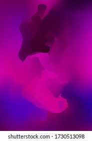 Abstract red and violet watercolor background, painted vector illustration like sea waves. Watercolor gradient pattern with thin wavy border lines, vector painting. Abstract colorful oil paints.