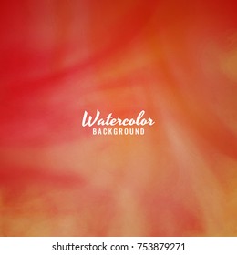 Abstract red watercolor background