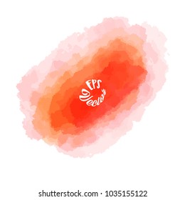 Abstract Red watercolor Background Stroke. Beautiful hand drawn vector sketch. Colorful elements for social media and print decoration.