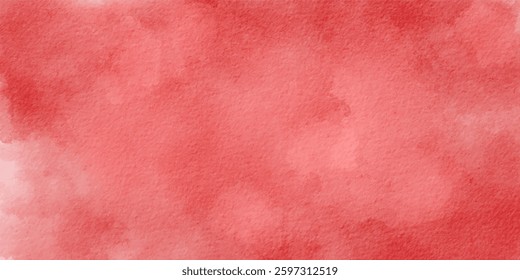 Abstract red watercolor background texture. Watercolor illustration vector in red colors.
