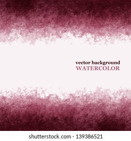 Abstract red watercolor background. Vector illustration.