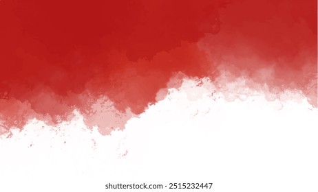 Abstract red watercolor background.Hand painted watercolor. vector