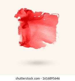 Abstract red watercolor element for web design. Vector illustration.