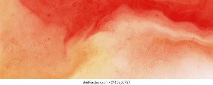 Abstract red watercolor paint Background. Design banner element. Vector illustration