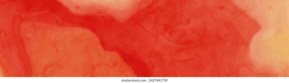 Abstract red watercolor paint Background. Design banner element. Vector illustration