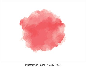 abstract red watercolor paint stroke background ink vector illustration texture design
