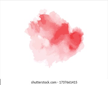 abstract red watercolor paint stroke background vector illustration texture design