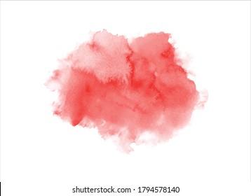 abstract red watercolor paint stroke background vector illustration texture design