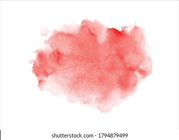 abstract red watercolor paint stroke background vector illustration texture design