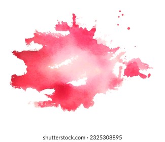 abstrakter roter Aquarellfarbenfleck, strukturierter Hintergrund 