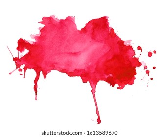 Abstract Red Watercolor Splash Texture Background Design